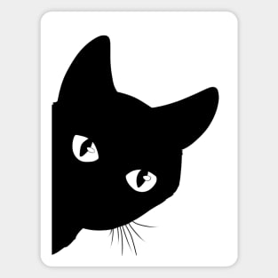 Spying Black Cat Magnet